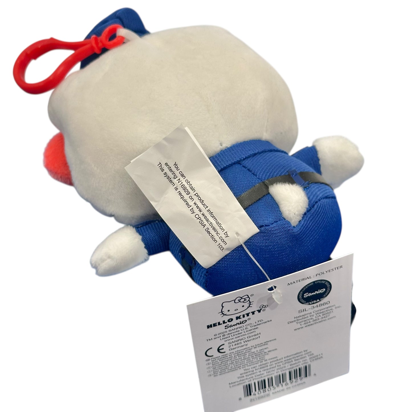 Hello Kitty "Policeman Occupation" Mascot Clip On