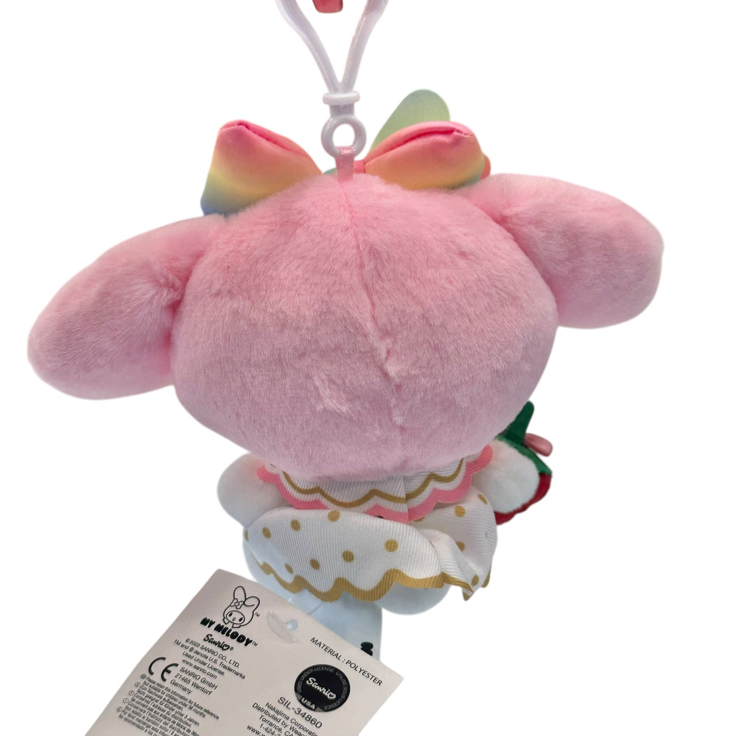 My Melody "Strawberry Rainbow" Mascot Clip On