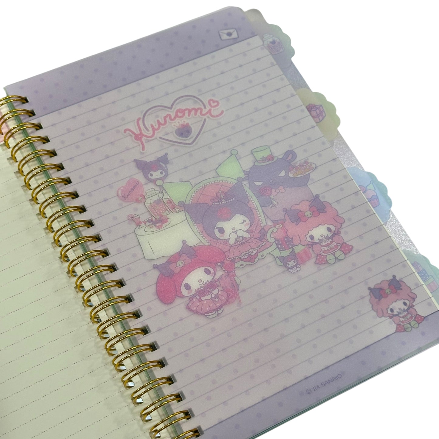 Kuromi Bling Bling 4-Tab Index Notebook