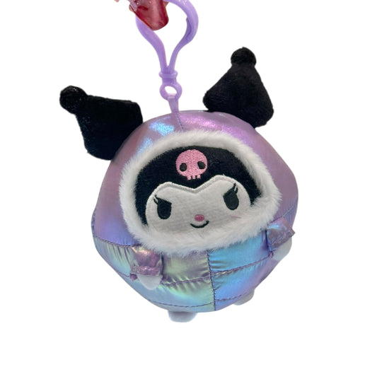 Kuromi "Shiny Hooded Puffer Jacket" Mascot Clip On Plush
