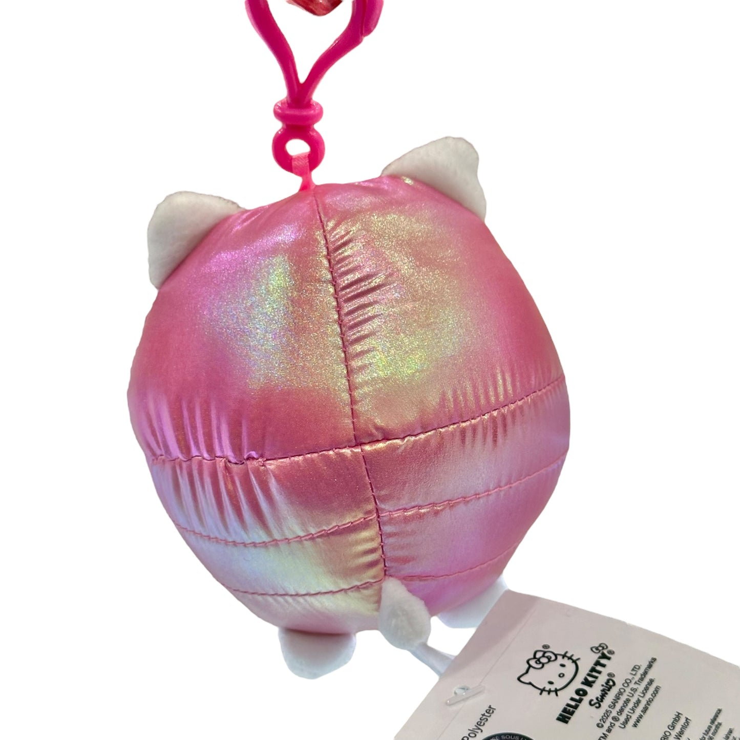 Hello Kitty "Shiny Hooded Puffer Jacket" Mascot Clip On Plush