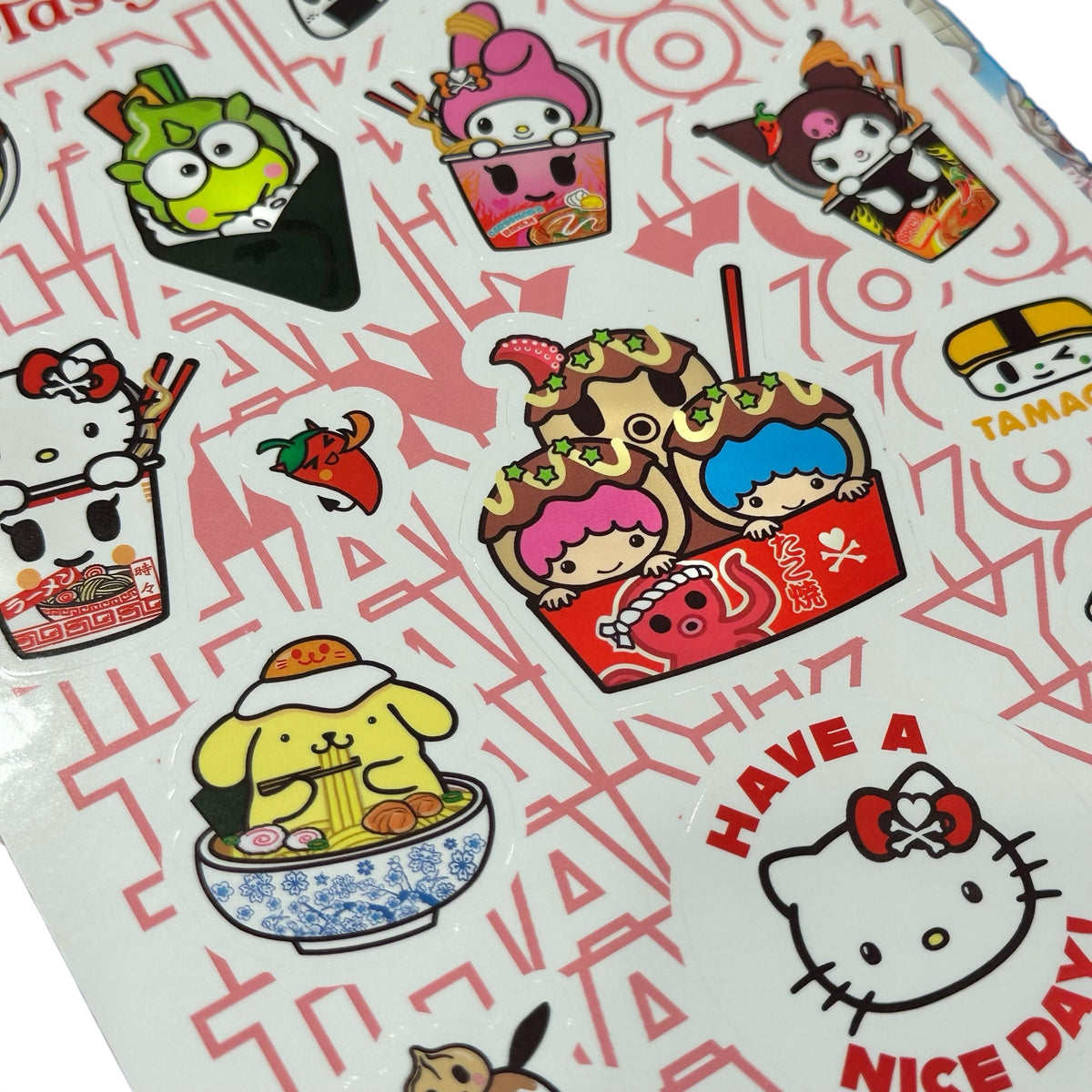 tokidoki x Hello Kitty & Friends "Tasty Takeout" Sticker Sheet