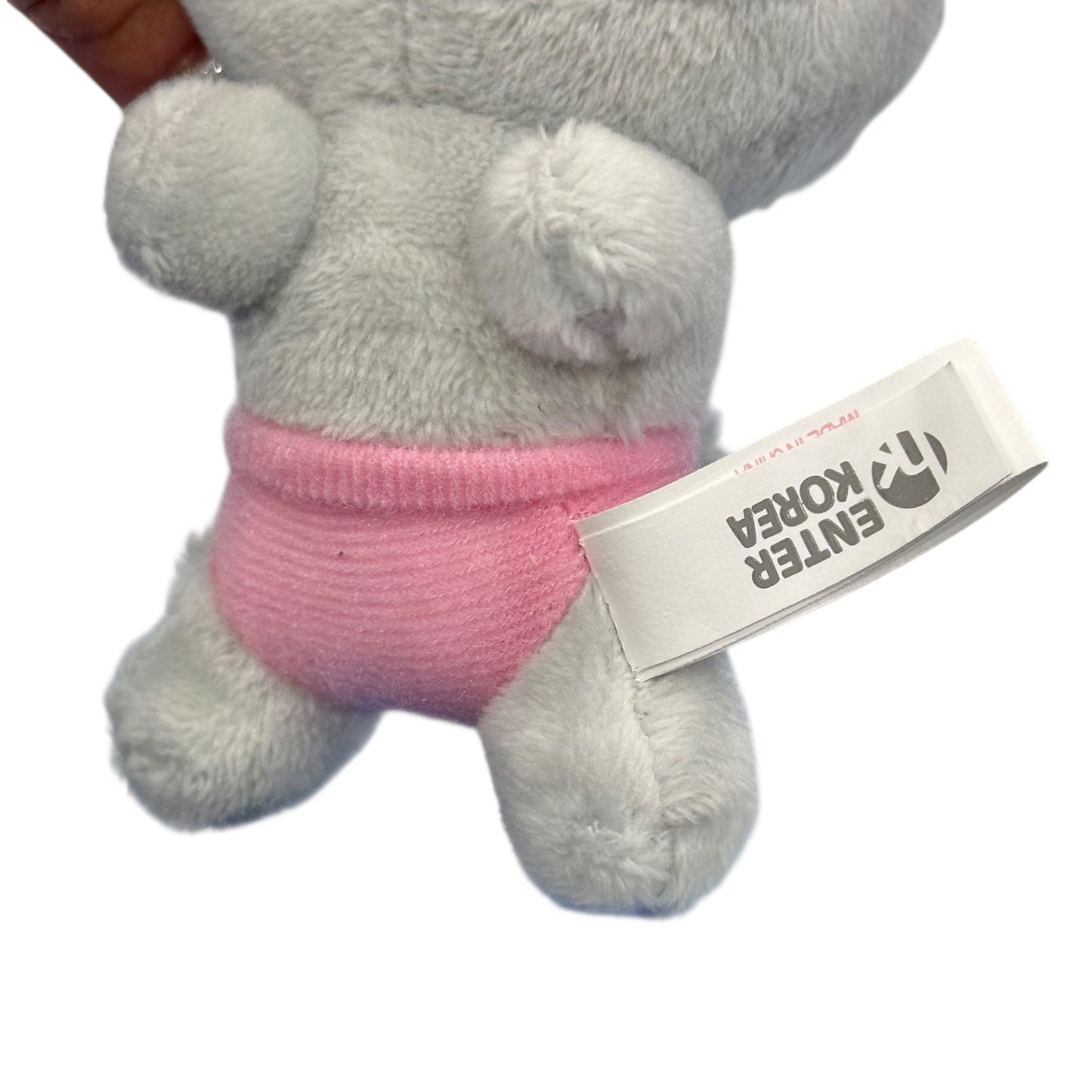Nya Ni Nyu Nye Nyon "Laying" Grey Backpack Keychain