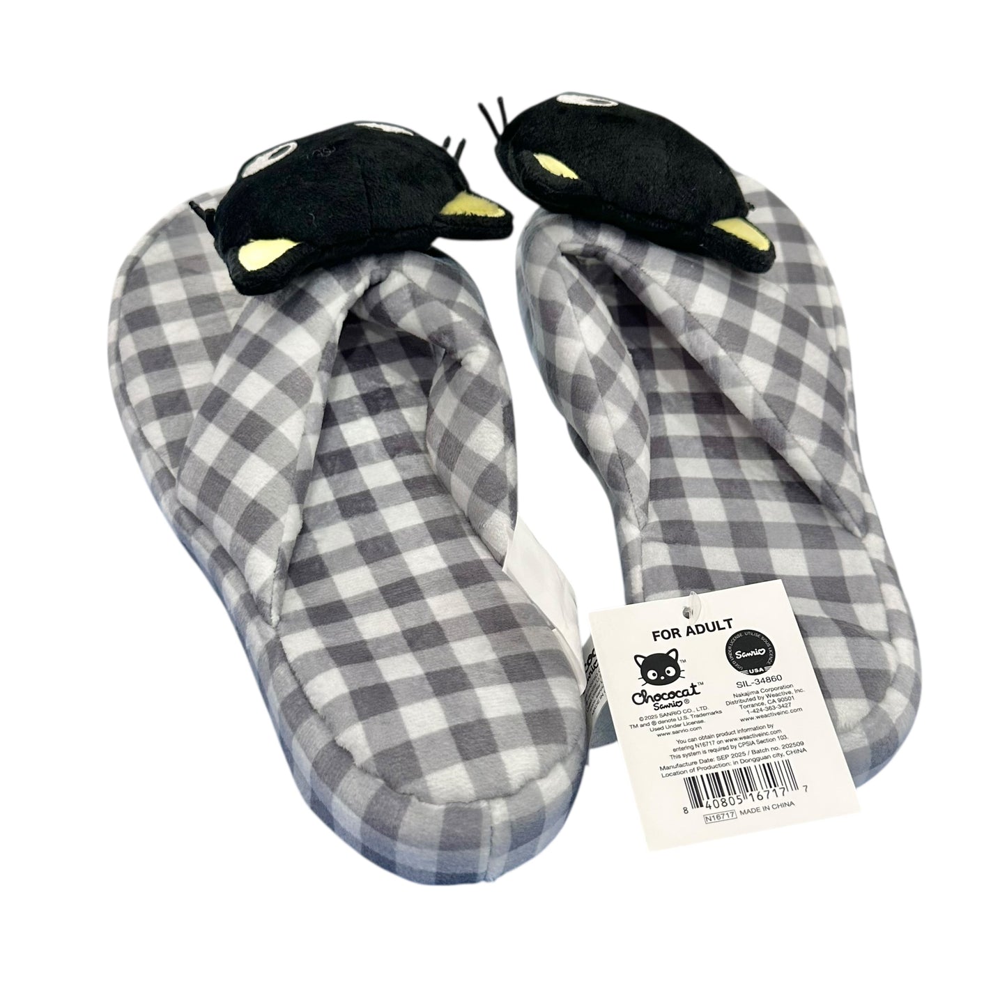 Chococat "Gingham Interior" Bath Slippers