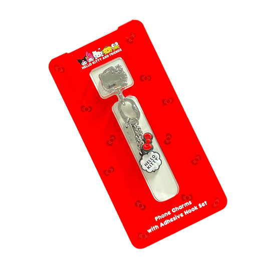 Hello Kitty Phone Charm w/ Adhesive Hook Set