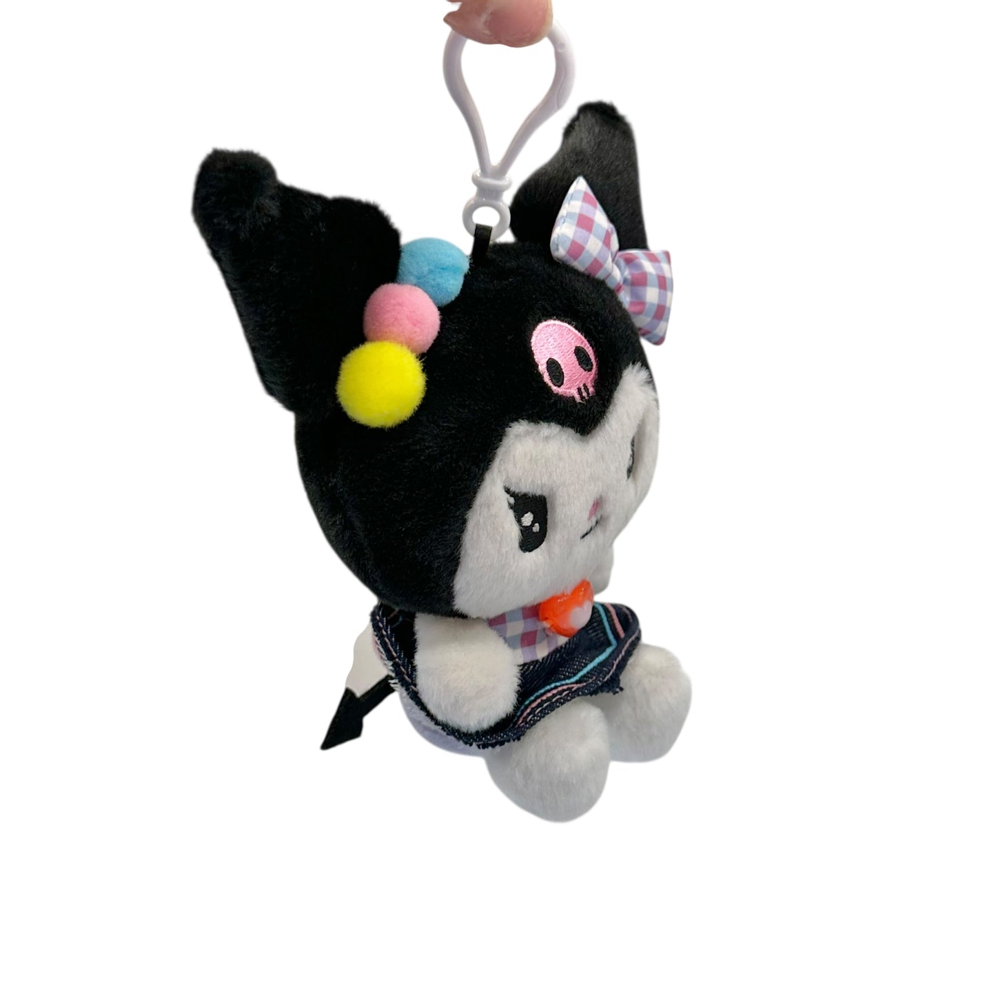 Kuromi "Gingham Denim" Mascot Clip On