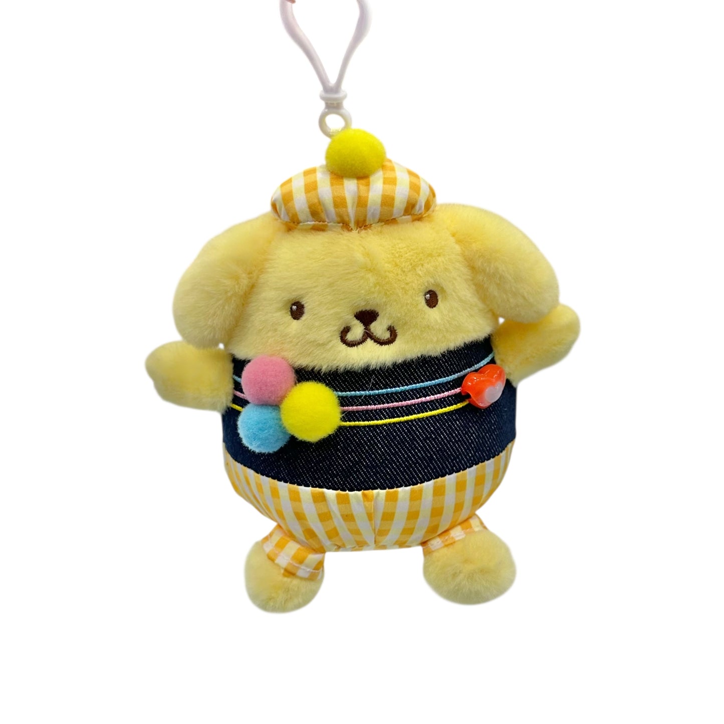 Pompompurin "Gingham Denim" Mascot Clip On