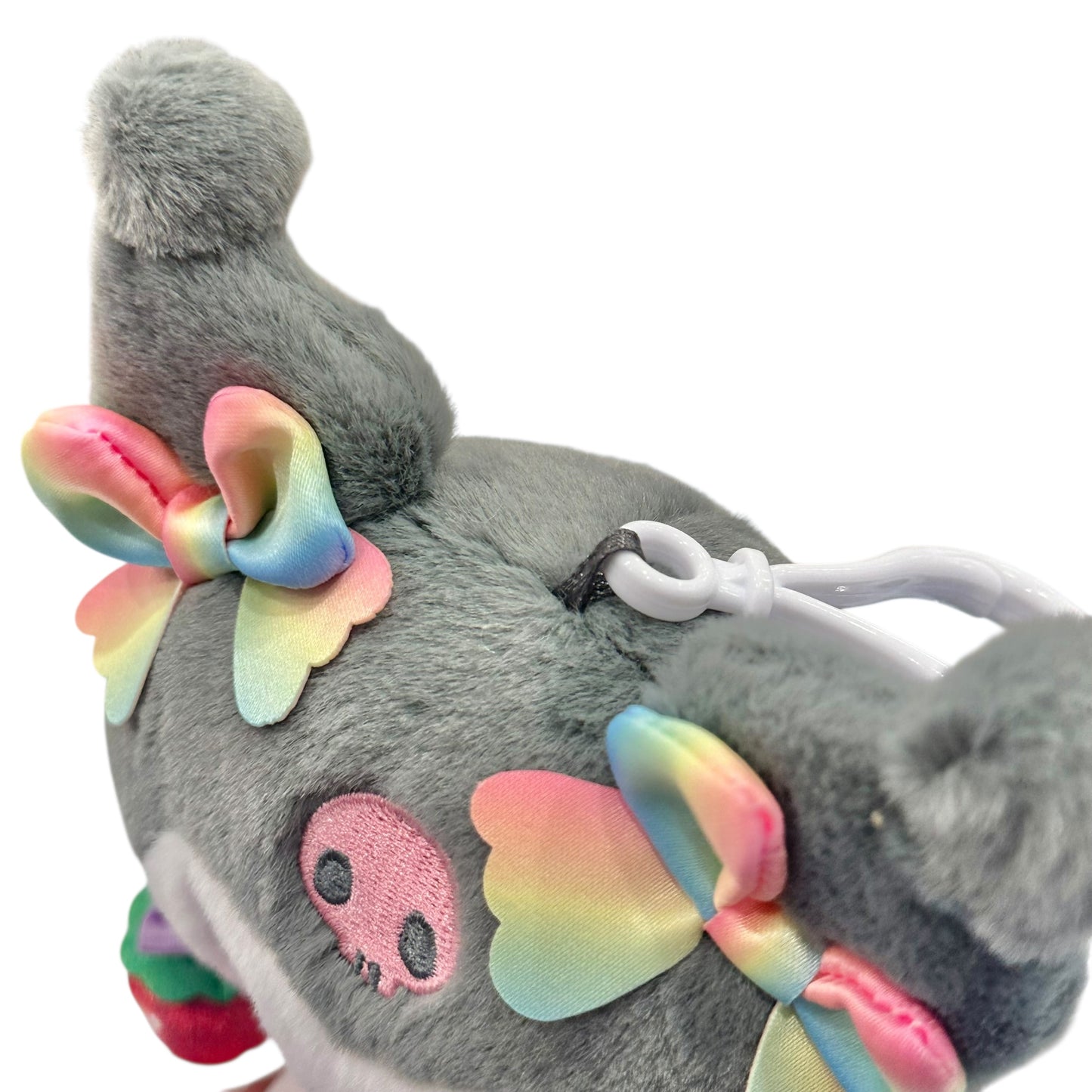 Kuromi "Strawberry Rainbow" Mascot Clip On