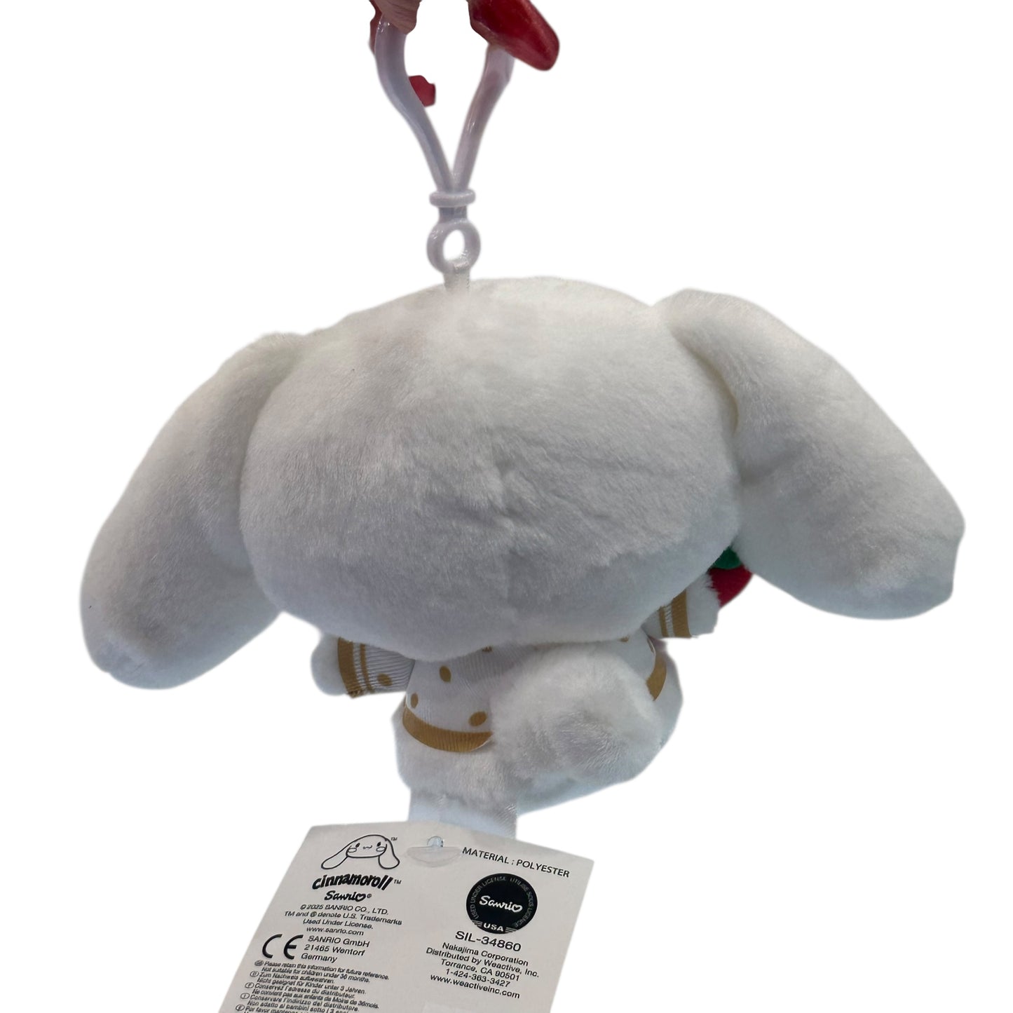 Cinnamoroll "Strawberry Rainbow" Mascot Clip On