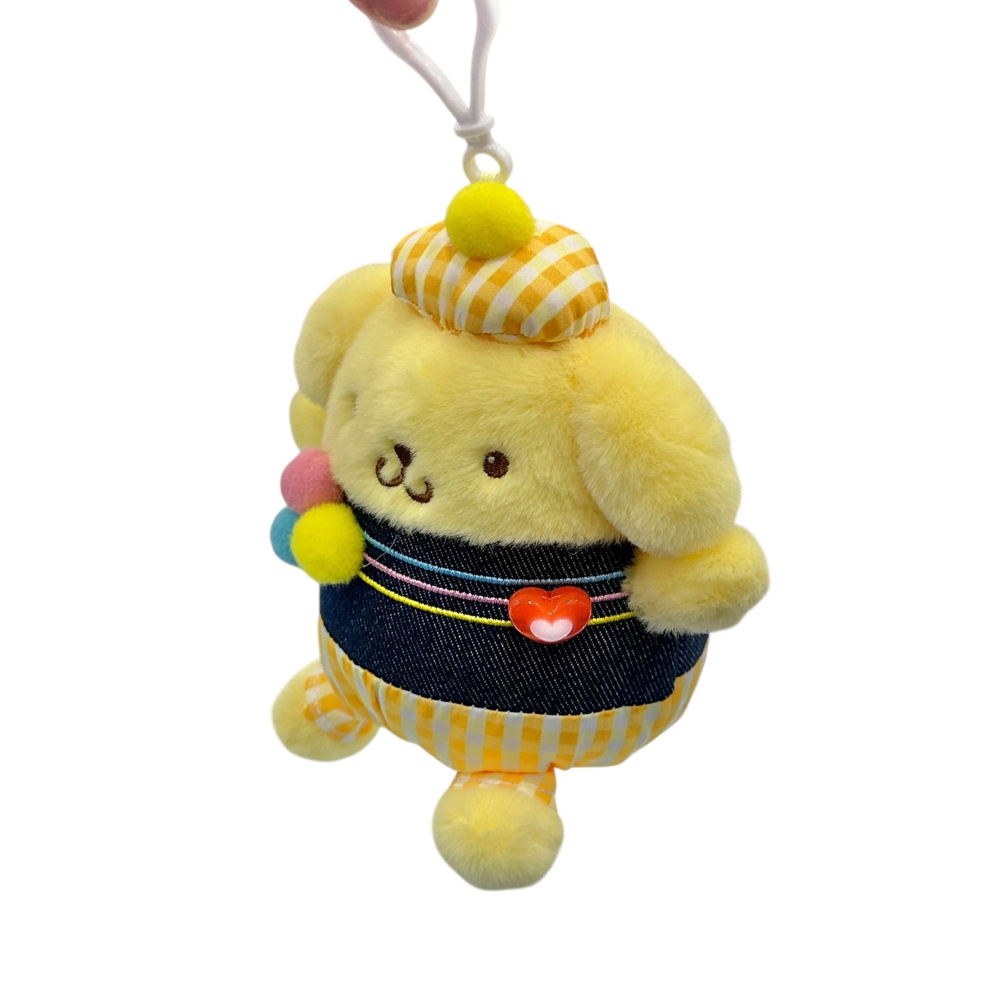 Pompompurin "Gingham Denim" Mascot Clip On