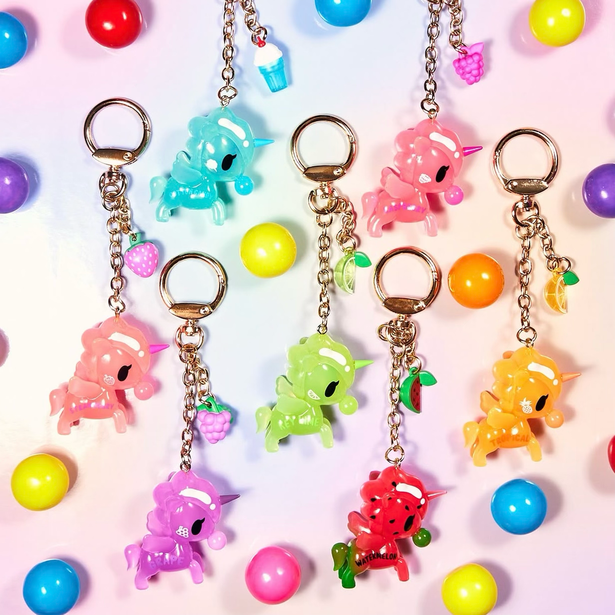 Tokidoki "Bubble Gum" Unicorno Lite Keychain