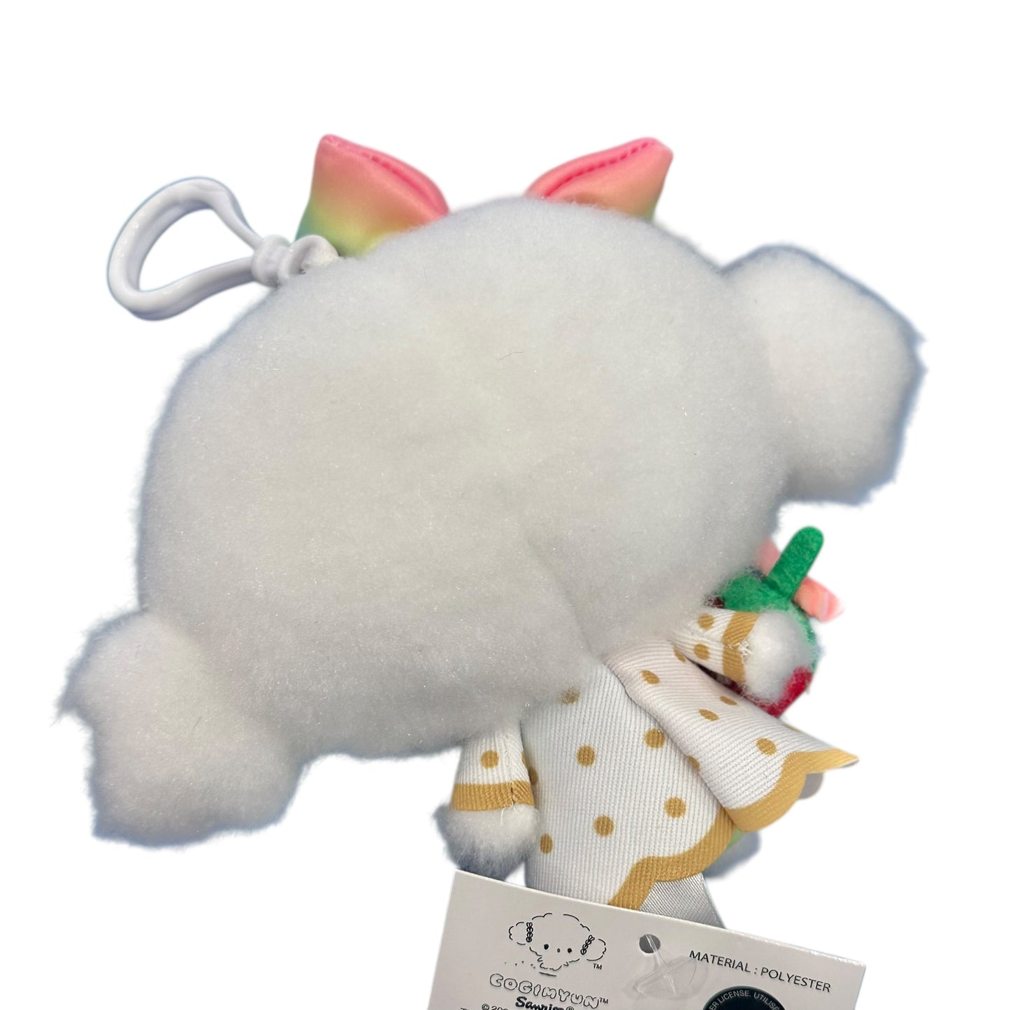 Cogimyun "Strawberry Rainbow" Mascot Clip On