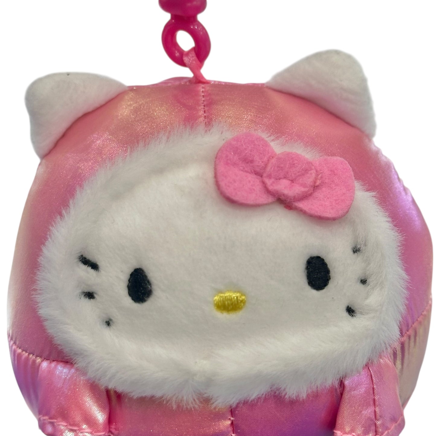 Hello Kitty "Shiny Hooded Puffer Jacket" Mascot Clip On Plush