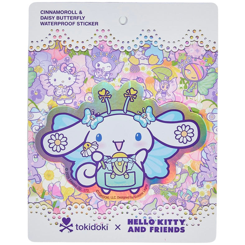 tokidoki x Hello Kitty & Friends "Butterfly Garden" Cinnamoroll & Daisy Sticker