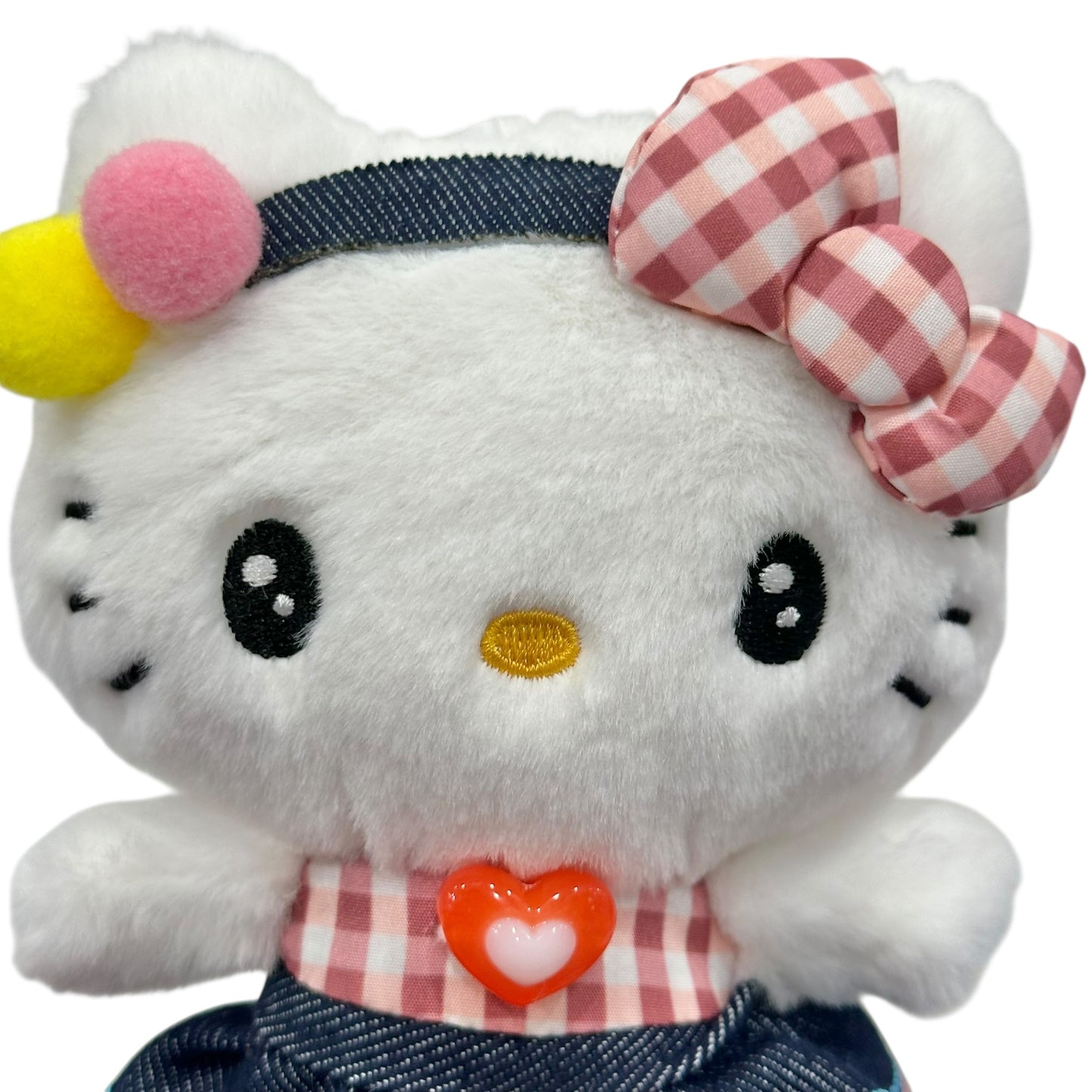 Hello Kitty "Gingham Denim" Mascot Clip On