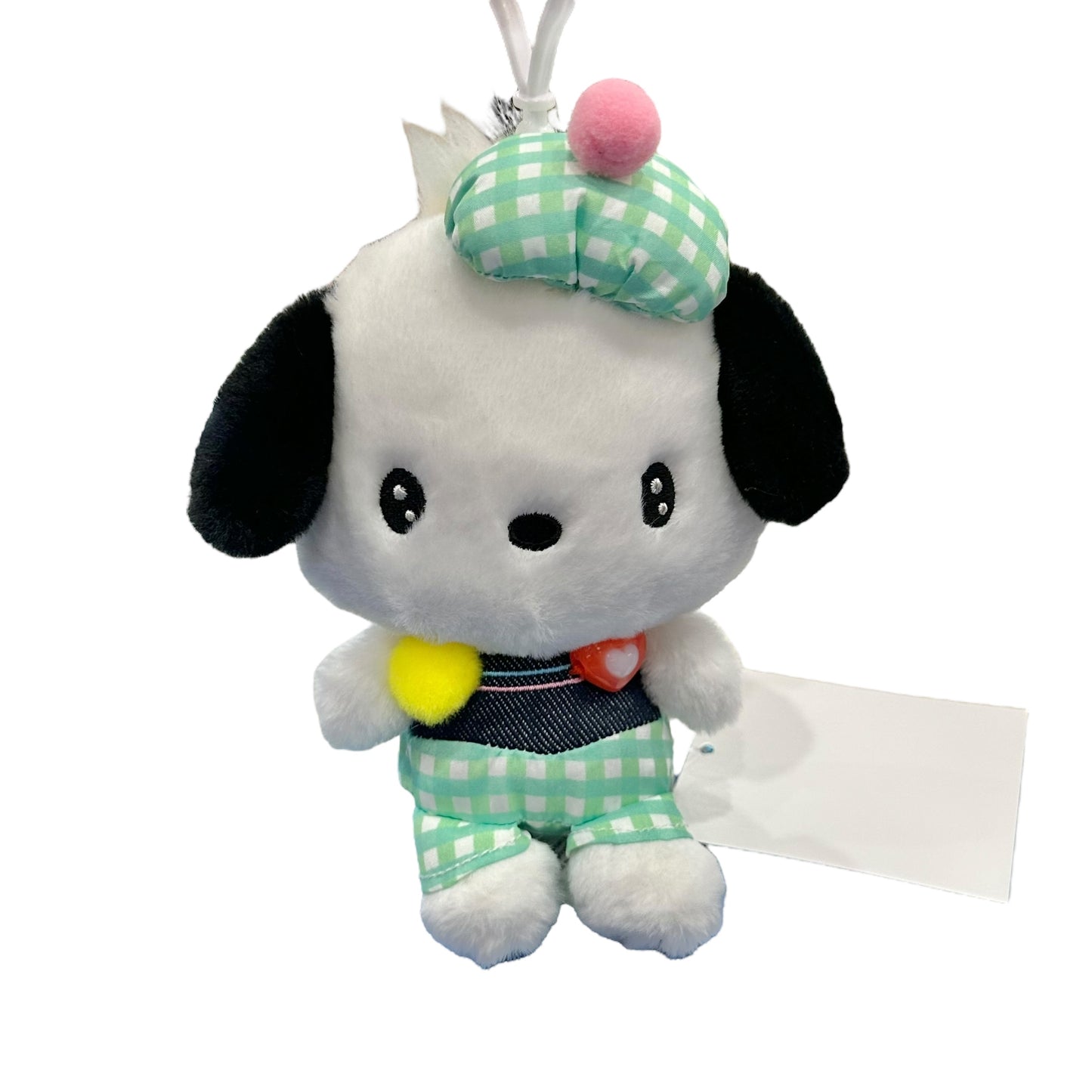 Pochacco "Gingham Denim" Mascot Clip On