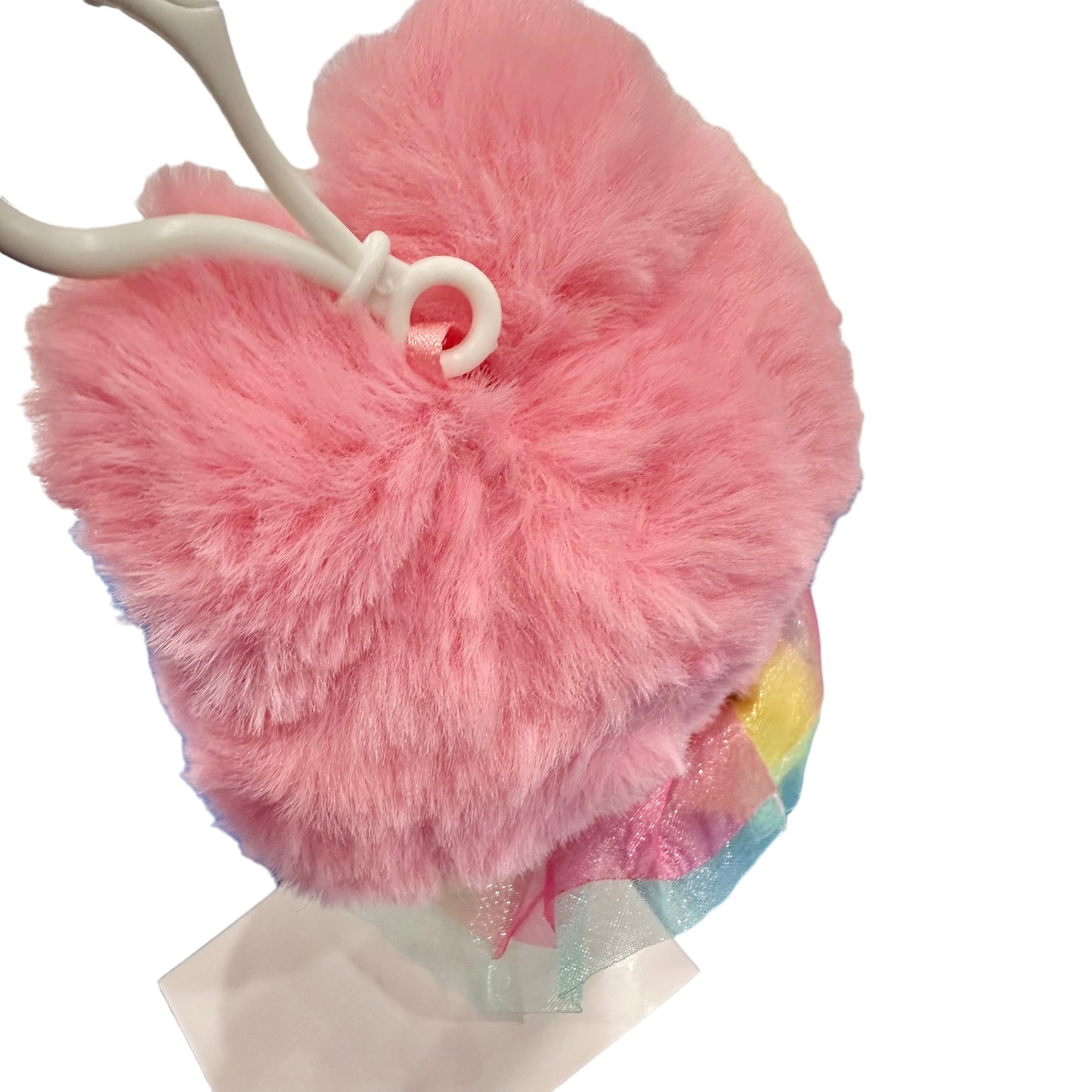 Hello Kitty "Pink Rainbow Bunny" Mascot Clip On Plush
