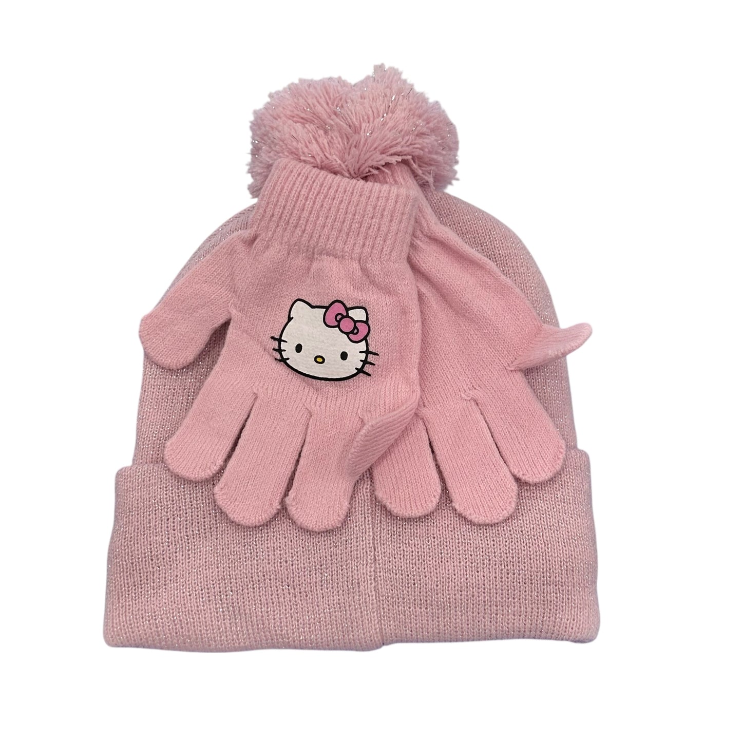 Hello Kitty & Friends "All Over Metallic" Beanie & Gloves Set