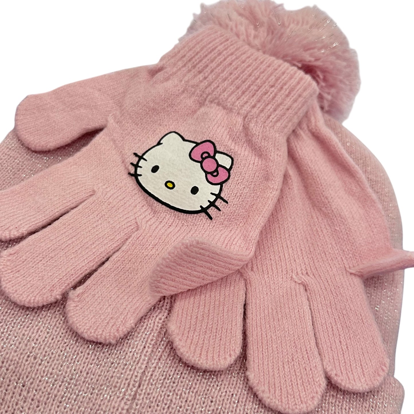 Hello Kitty & Friends "All Over Metallic" Beanie & Gloves Set