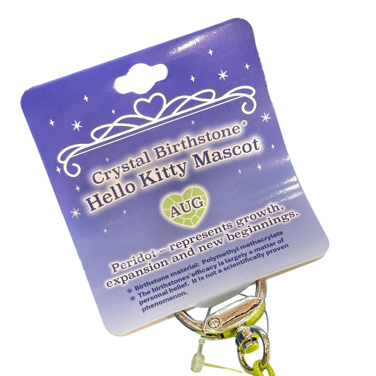 Hello Kitty "Aug Birthstone" Mascot Metal Clip-On