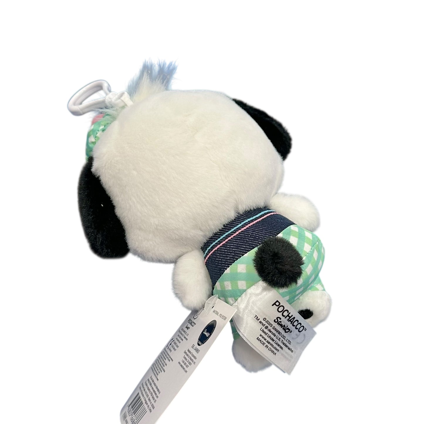 Pochacco "Gingham Denim" Mascot Clip On