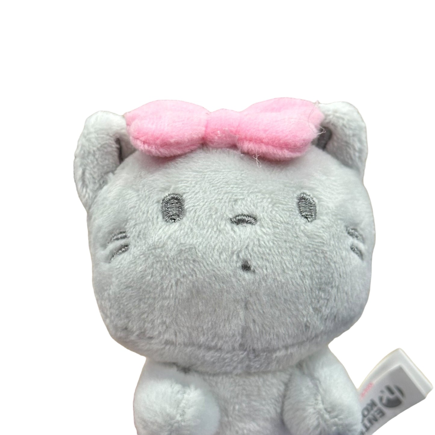 Nya Ni Nyu Nye Nyon "Laying" Grey Backpack Keychain