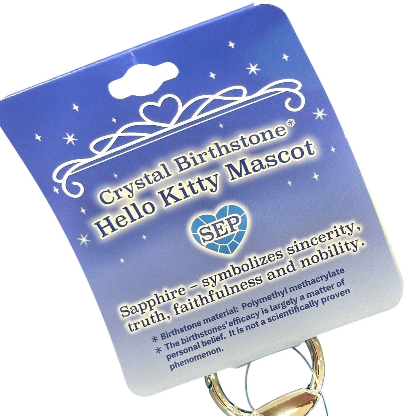 Hello Kitty "Sept Birthstone" Mascot Metal Clip-On