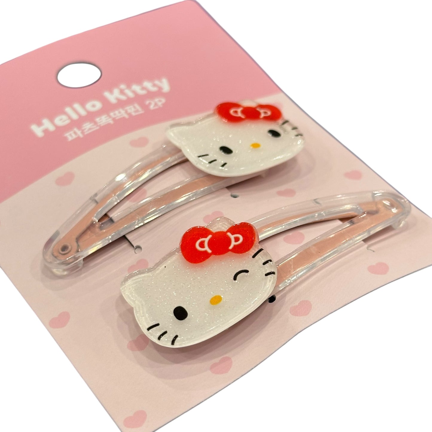 Hello Kitty Snap Hair Clips w/ Decorative Part