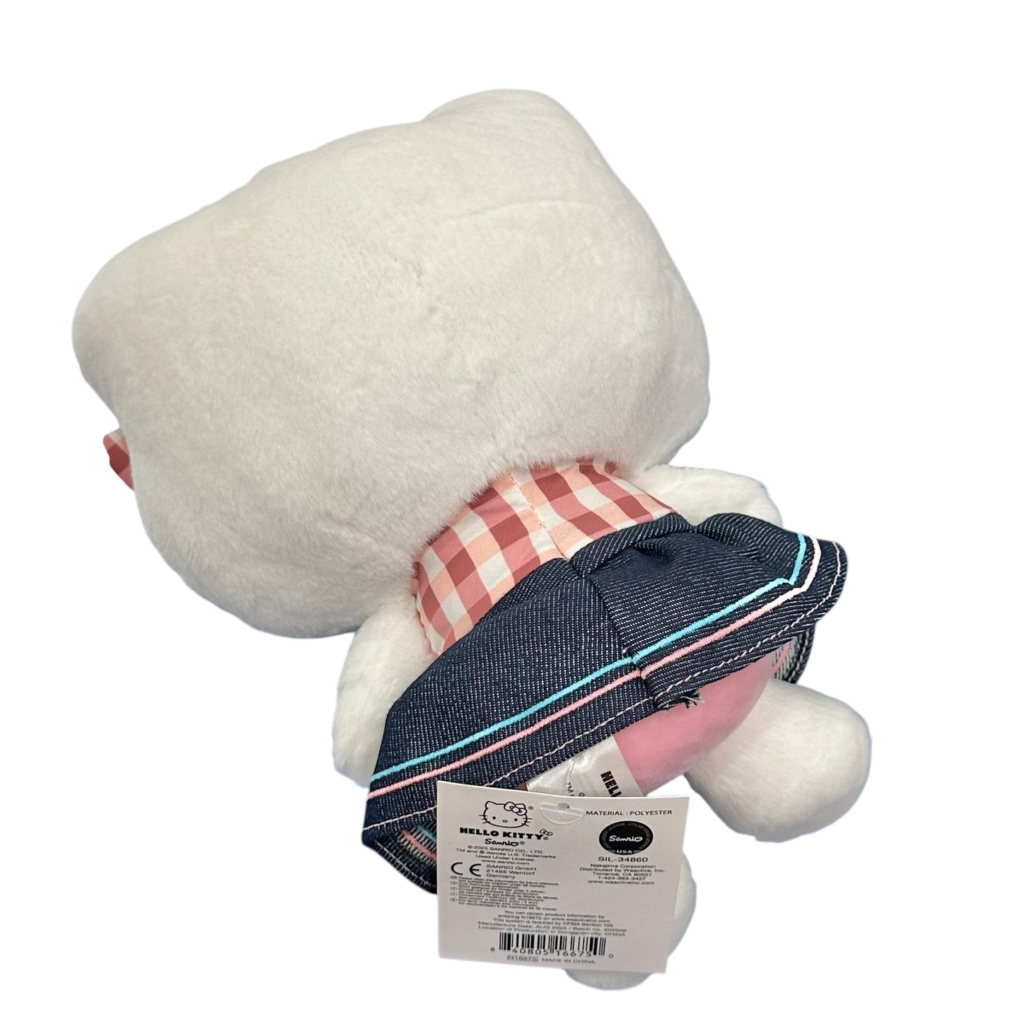 Hello Kitty "Gingham Denim" 8in Plush