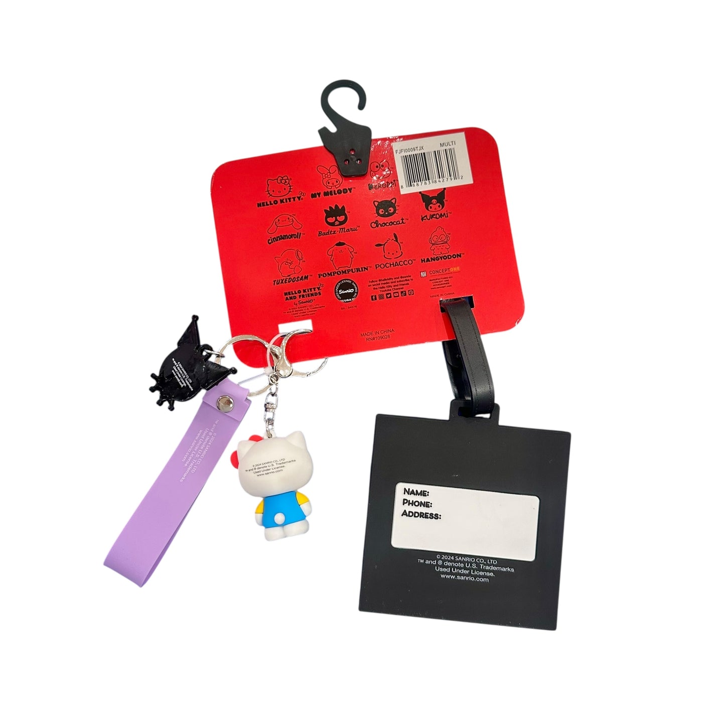 Hello Kitty & Kuromi Luggage Tag