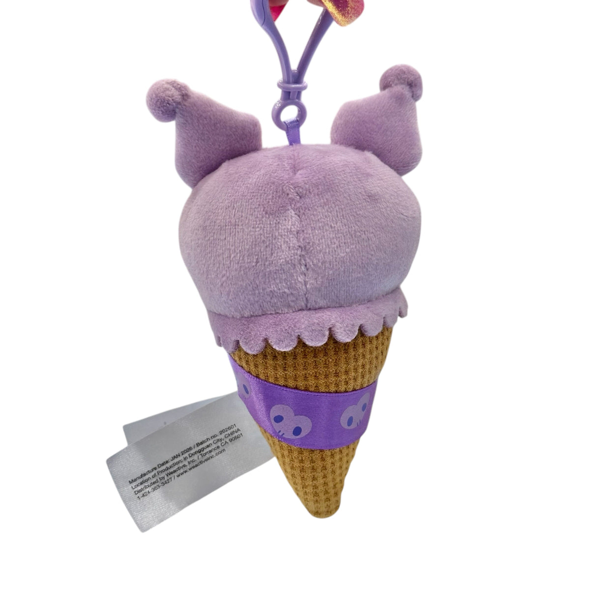 Kuromi "Ice Cream Food" Mascot Clip On