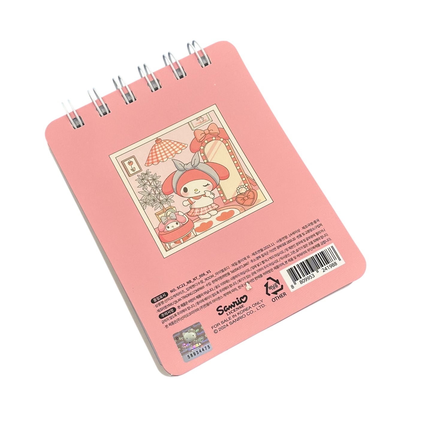 My Melody "Room" Notebook