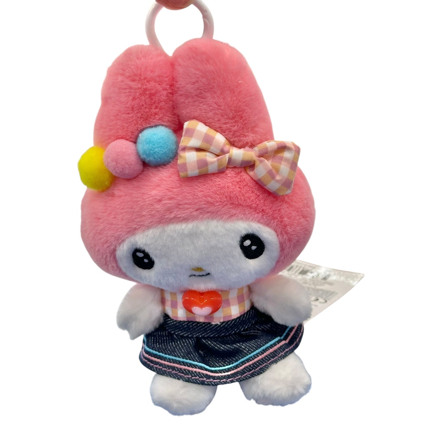 My Melody "Gingham Denim" Mascot Clip On