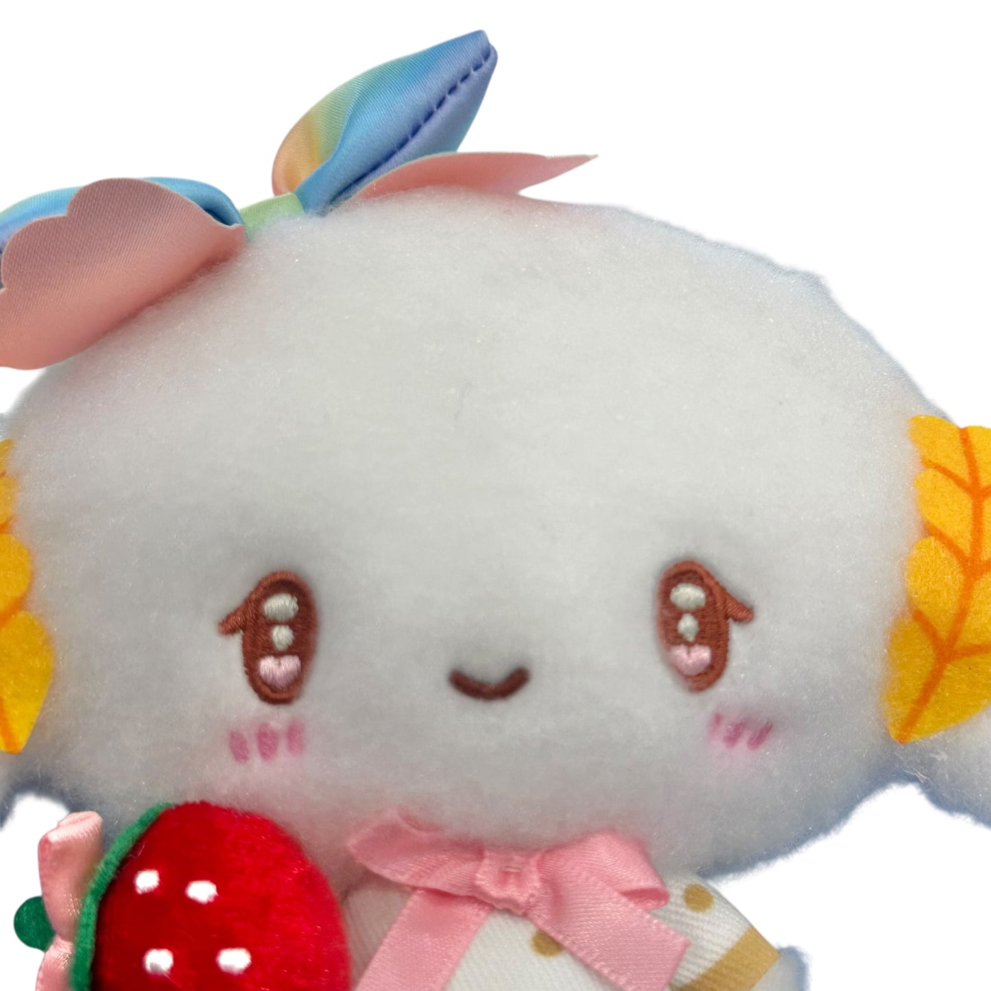 Cogimyun "Strawberry Rainbow" Mascot Clip On