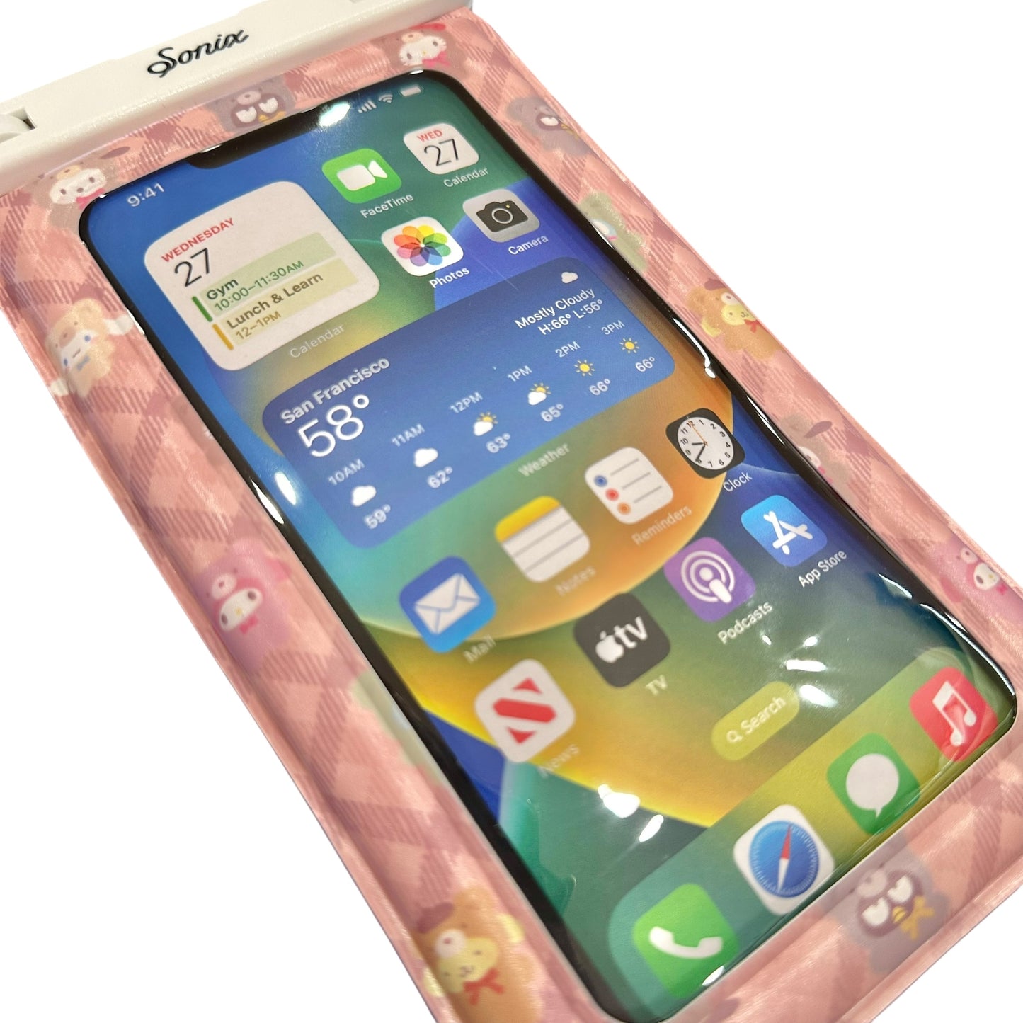 Sonix x Hello Kitty & Friends "Latte Bears" Waterproof Phone Pouch