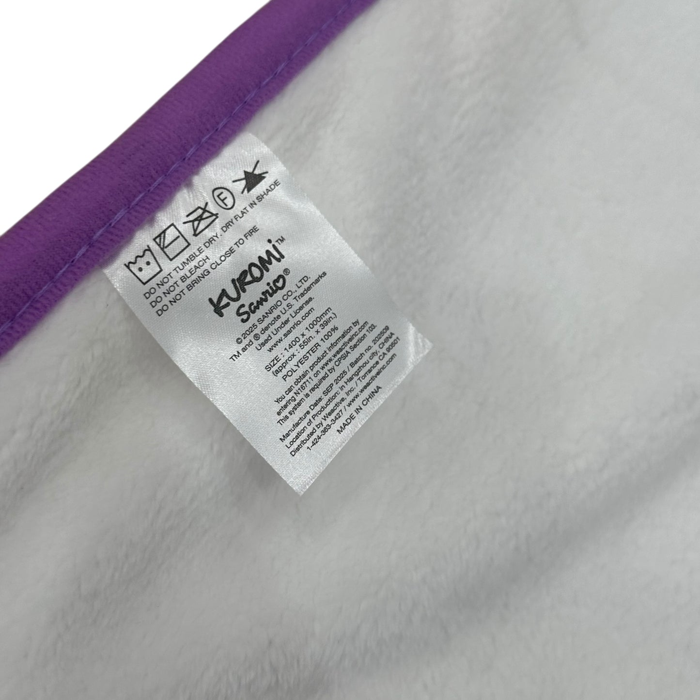 Kuromi "Gingham Interior" Blanket