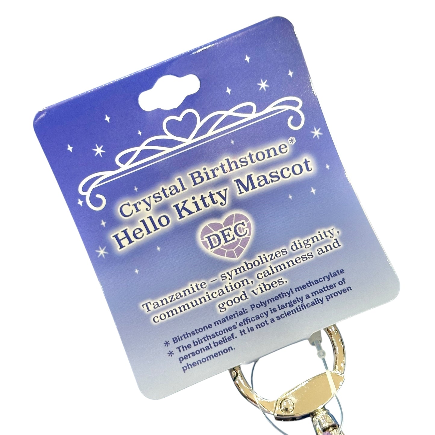 Hello Kitty "Dec Birthstone" Mascot Metal Clip-On