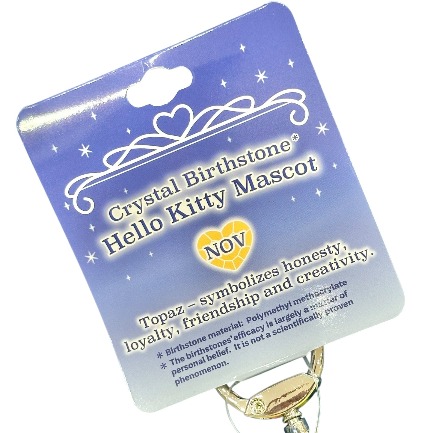Hello Kitty "Nov Birthstone" Mascot Metal Clip-On