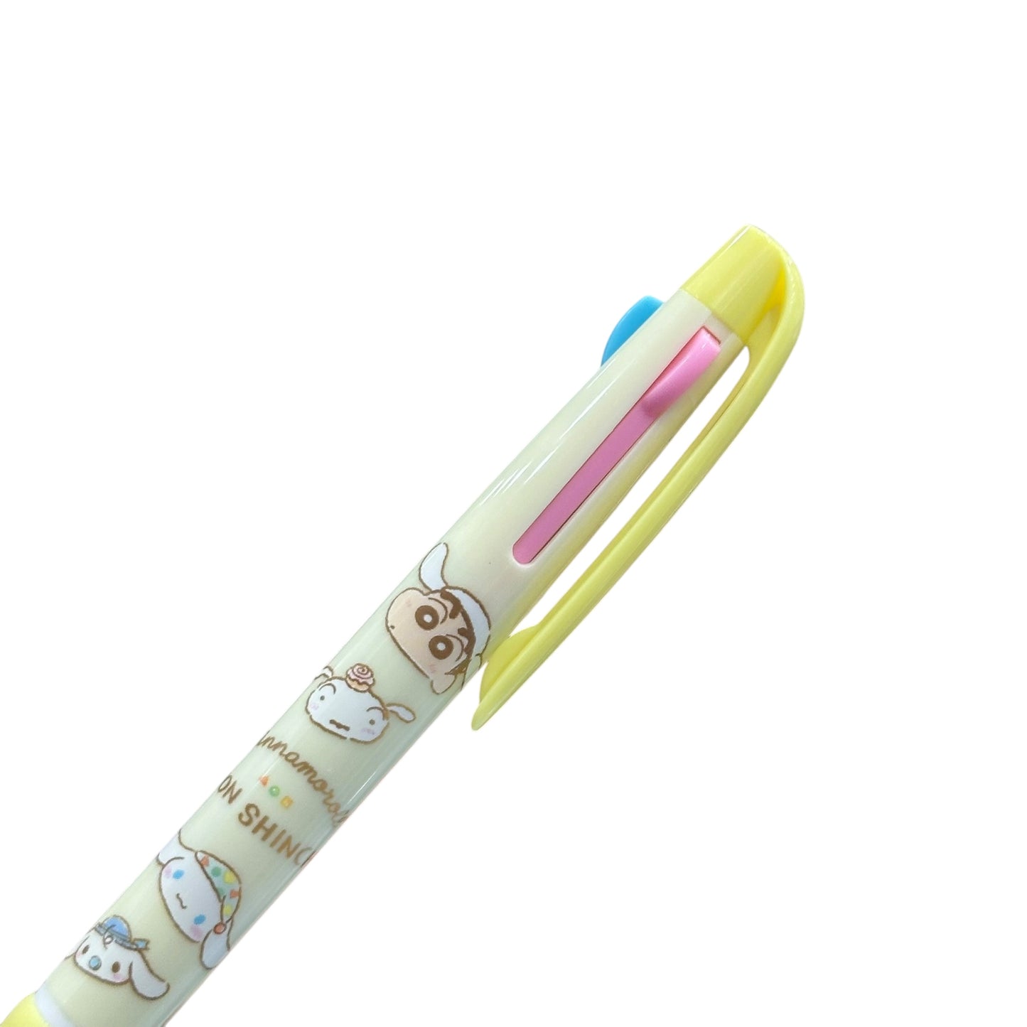 Cinnamoroll x Crayon Shin Chan Erasable 3 Color Ballpoint Pen (Yellowed)