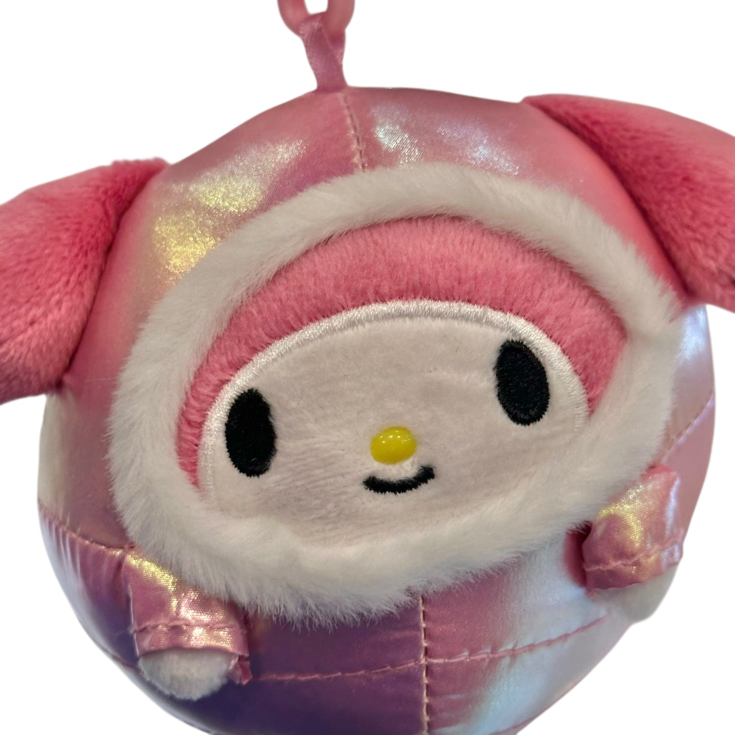 My Melody "Shiny Hooded Puffer Jacket" Mascot Clip On Plush