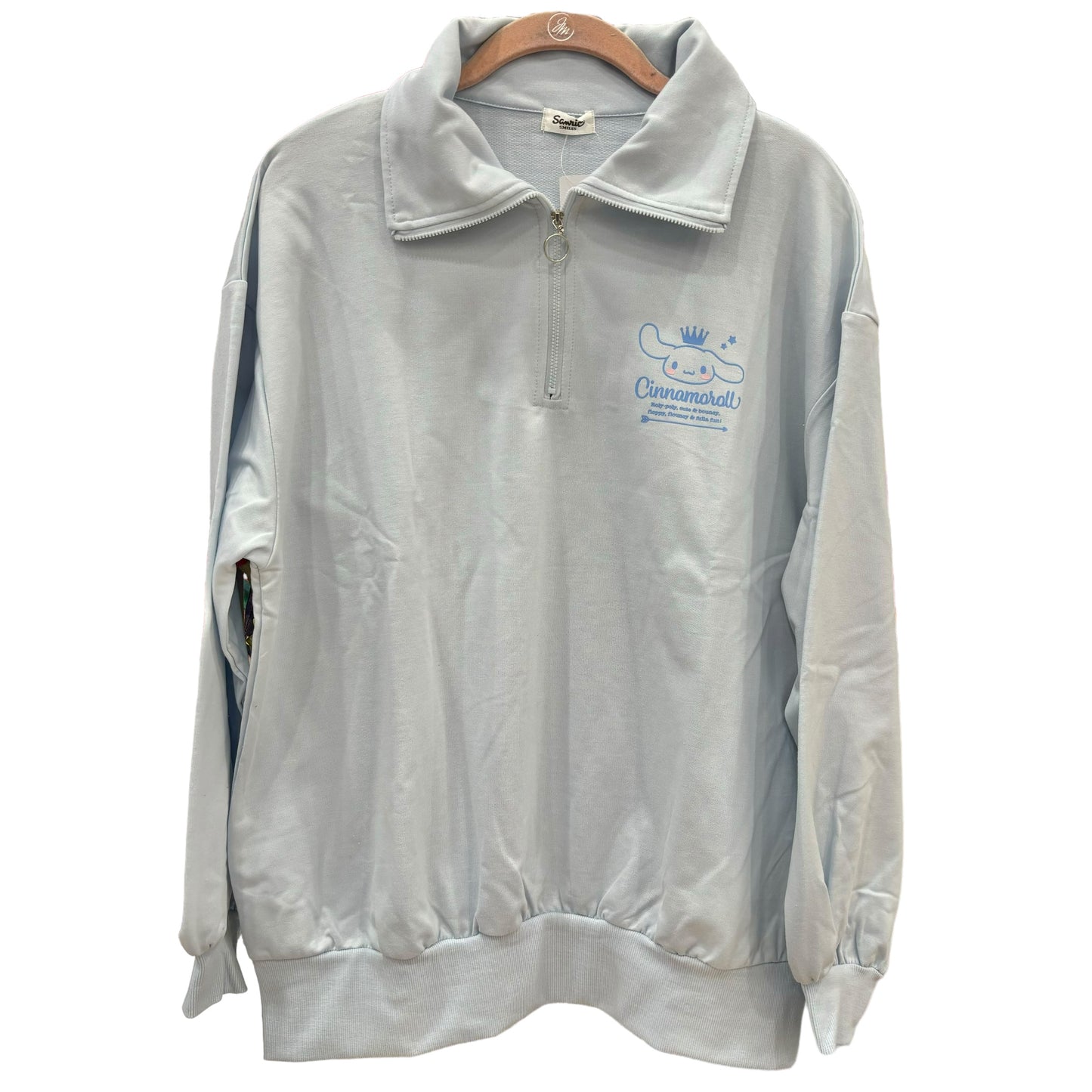Cinnamoroll Half Zip Up Sweatshirt