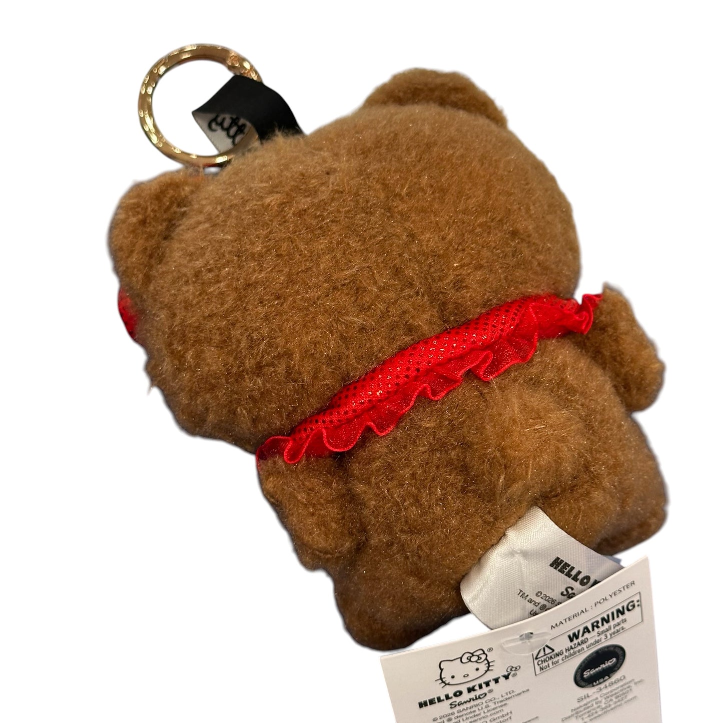 Hello Kitty "Brown Bear" Plushie Pops Mascot w/ Carabiner