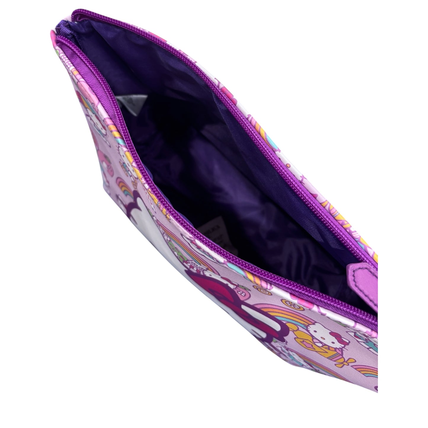 Hello Kitty Large Trapezoid Cosmetic Bag w/ Rainbow (Multi)