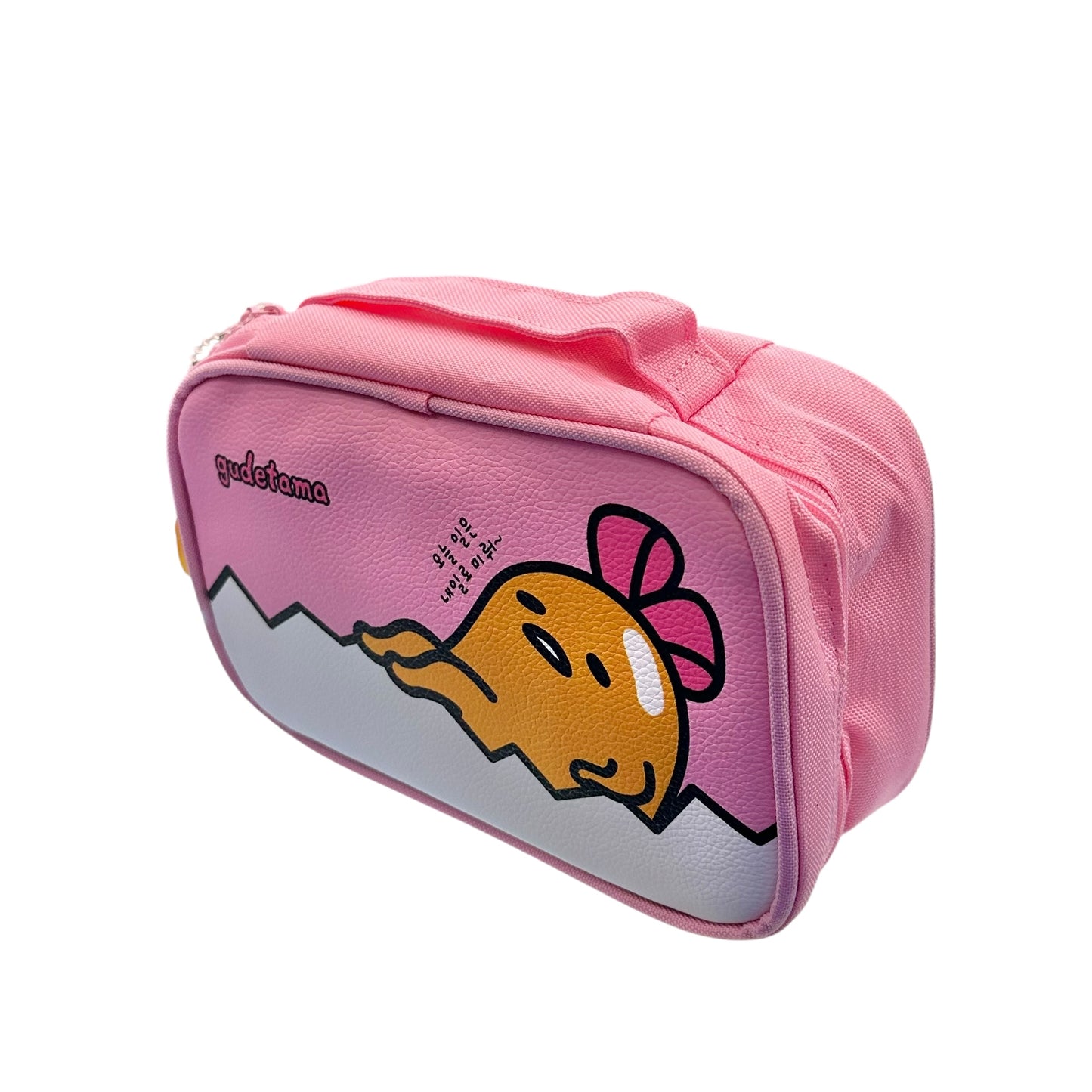 Gudetama Pencil Pouch w/ Handle (Pink)