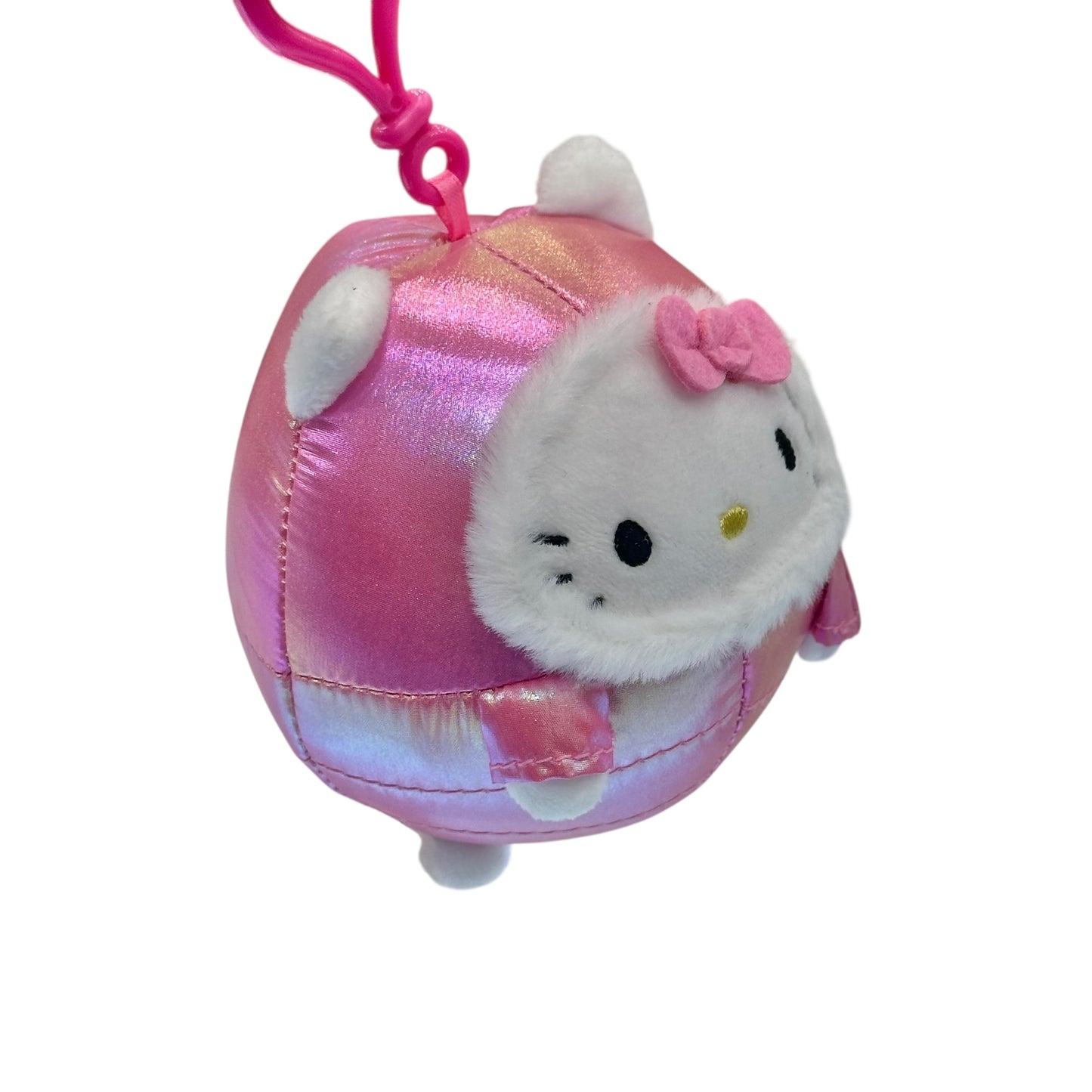 Hello Kitty "Shiny Hooded Puffer Jacket" Mascot Clip On Plush