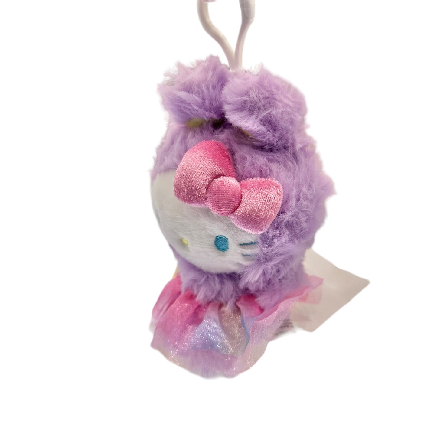 Hello Kitty "Purple Rainbow Bunny" Mascot Clip On Plush