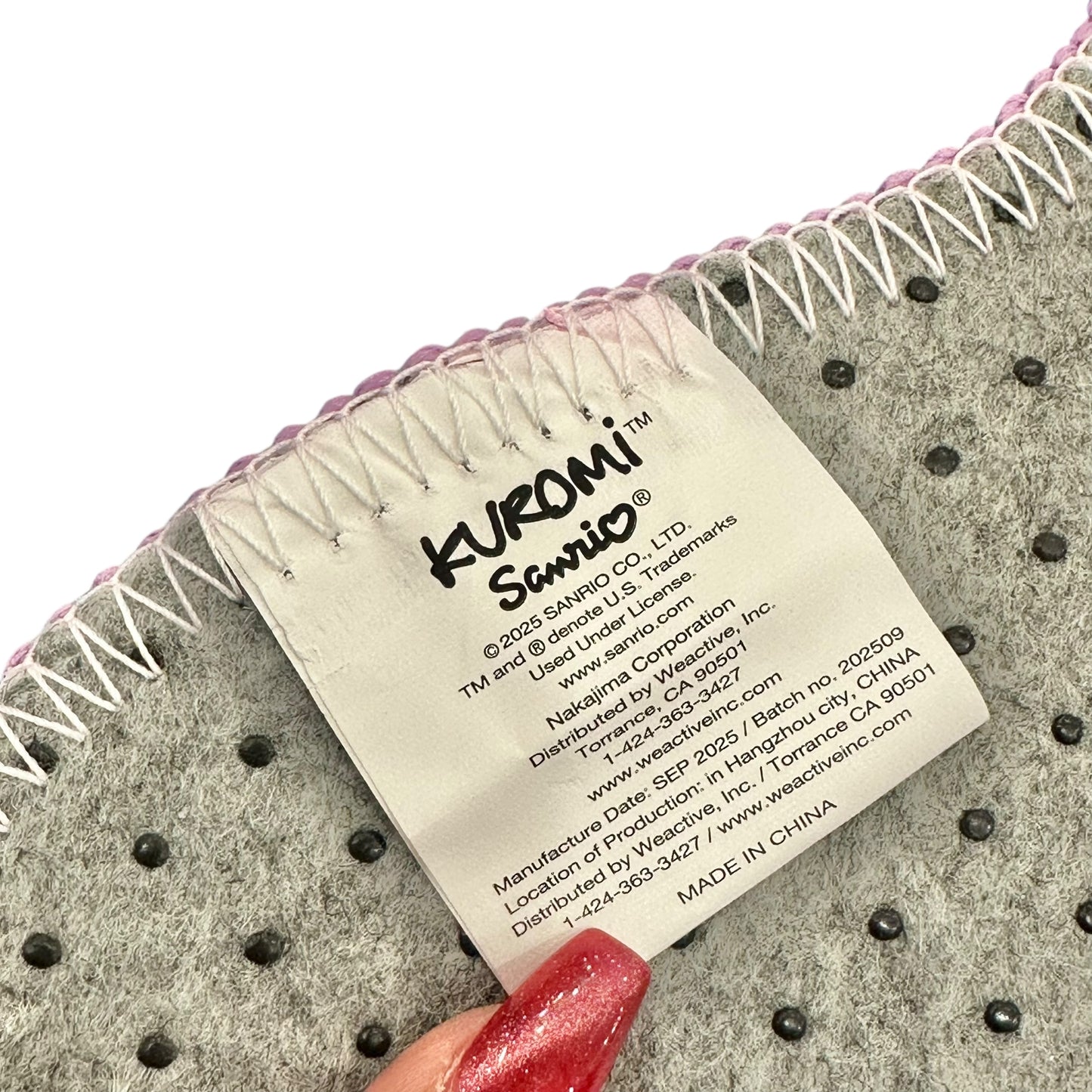 Kuromi "Gingham Interior" Die-Cut Rug