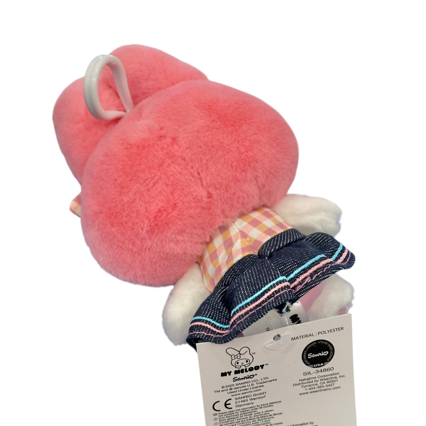 My Melody "Gingham Denim" Mascot Clip On