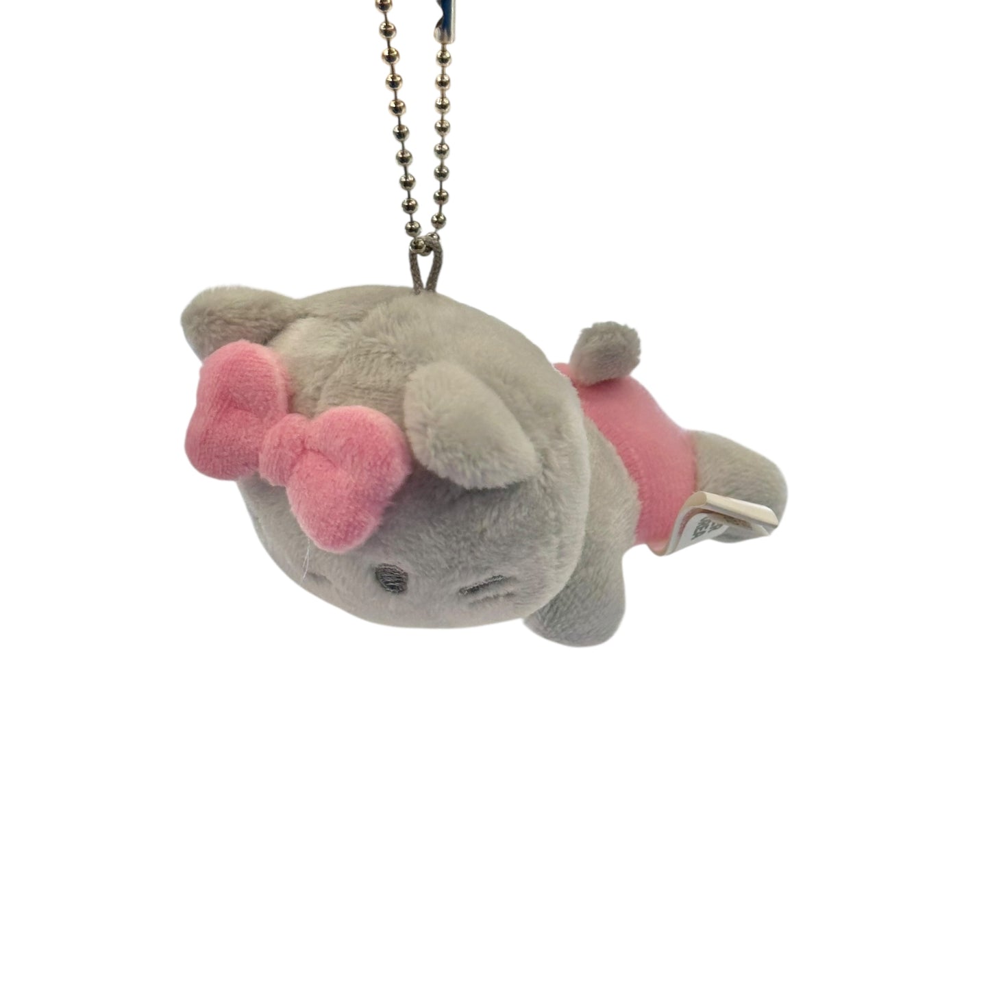 Nya Ni Nyu Nye Nyon "Laying" Grey Backpack Keychain