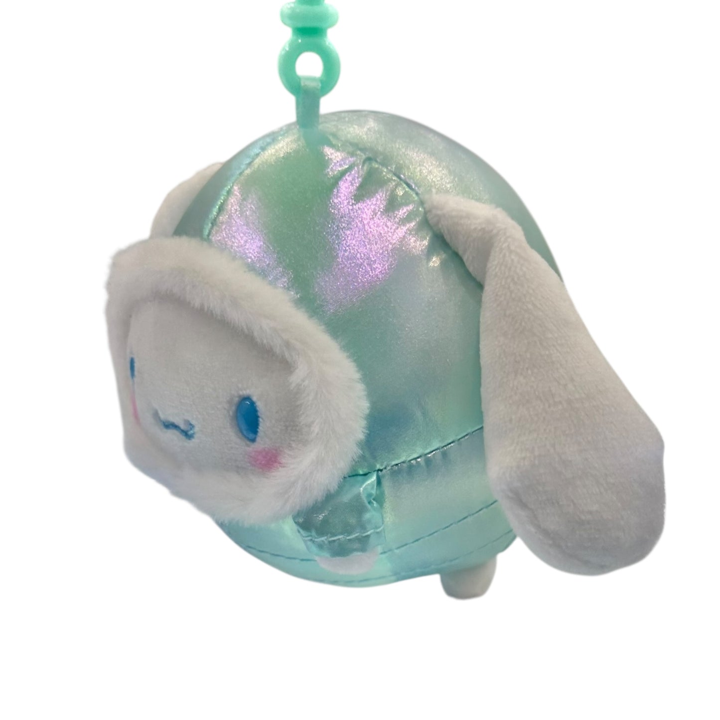 Cinnamoroll "Shiny Hooded Puffer Jacket" Mascot Clip On Plush